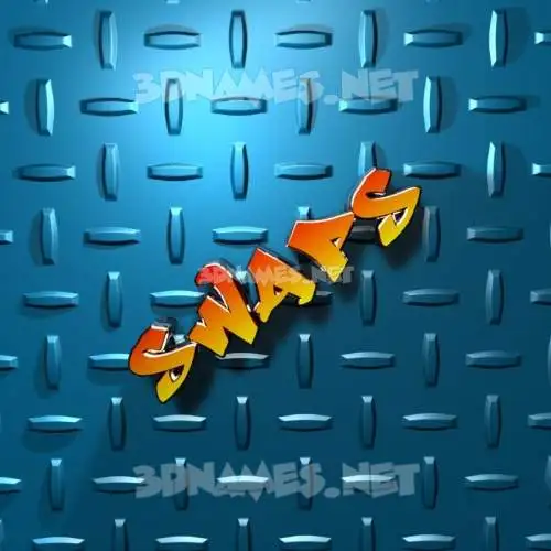 swaps in Grid Style style - 3D name wallpaper