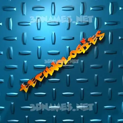 technologies in Grid Style style - 3D name wallpaper