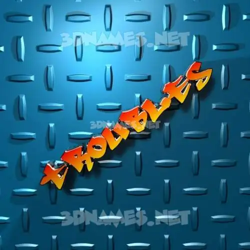troubles in Grid Style style - 3D name wallpaper