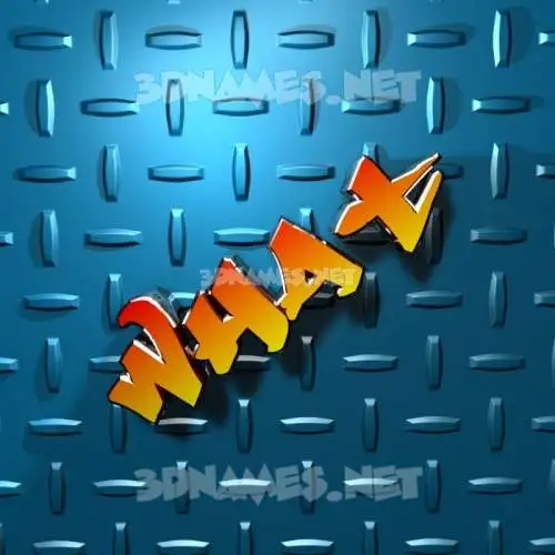 what in Grid Style style - 3D name wallpaper