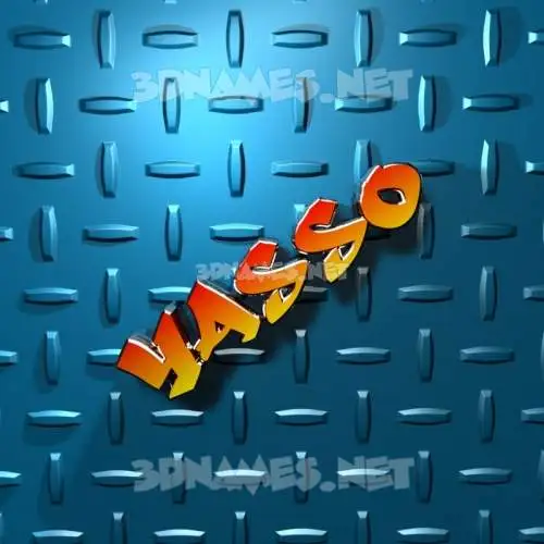 yasso in Grid Style style - 3D name wallpaper