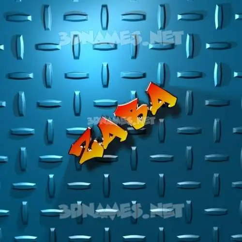 zaba in Grid Style style - 3D name wallpaper