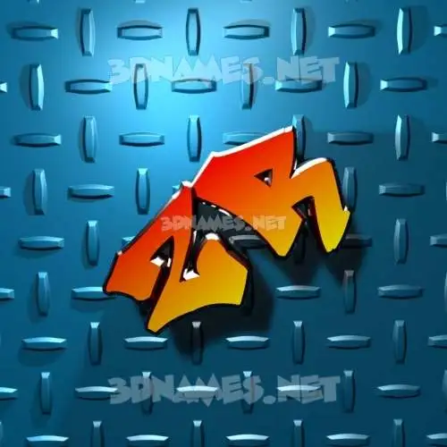 zr in Grid Style style - 3D name wallpaper