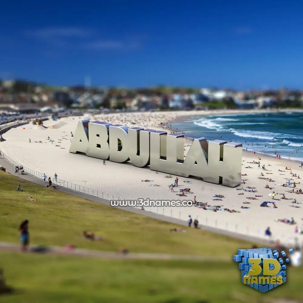 abdullah in Bondi Beach style - 3D name wallpaper abdullah in Bondi Beach style - 3D name wallpaper