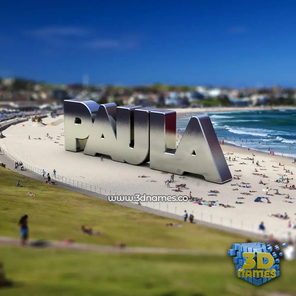 paula in Bondi Beach style - 3D name wallpaper paula in Bondi Beach style - 3D name wallpaper