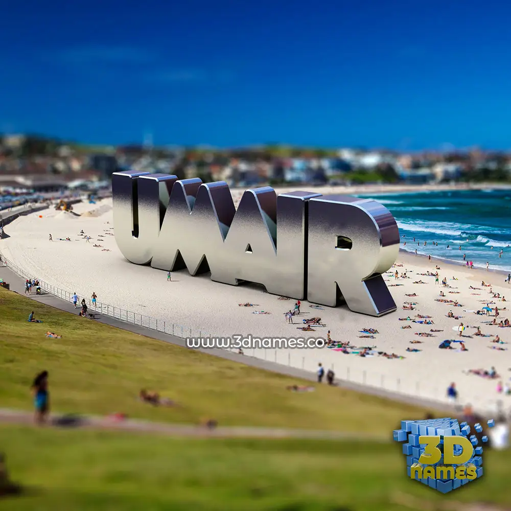 umair in Bondi Beach style - 3D name wallpaper umair in Bondi Beach style - 3D name wallpaper