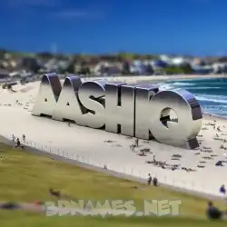 aashiq in Bondi Beach style - 3D name wallpaper