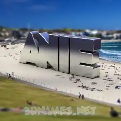 anie in Bondi Beach style - 3D name wallpaper