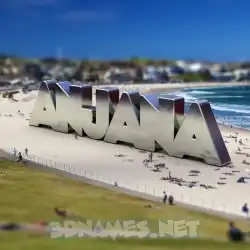 anjana in Bondi Beach style - 3D name wallpaper