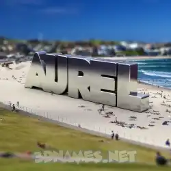 aurel in Bondi Beach style - 3D name wallpaper