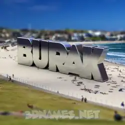 burak in Bondi Beach style - 3D name wallpaper
