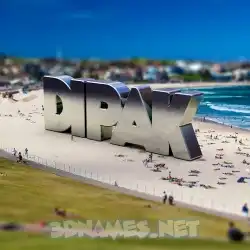 dipak in Bondi Beach style - 3D name wallpaper