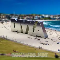 divya in Bondi Beach style - 3D name wallpaper