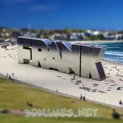 frank in Bondi Beach style - 3D name wallpaper