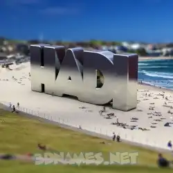hadi in Bondi Beach style - 3D name wallpaper