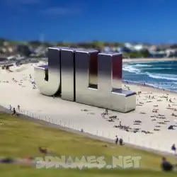jill in Bondi Beach style - 3D name wallpaper