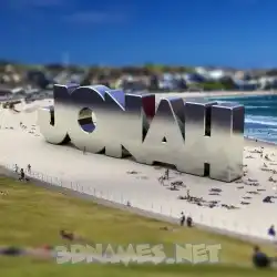 jonah in Bondi Beach style - 3D name wallpaper