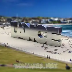 lance in Bondi Beach style - 3D name wallpaper