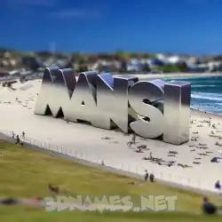 mansi in Bondi Beach style - 3D name wallpaper