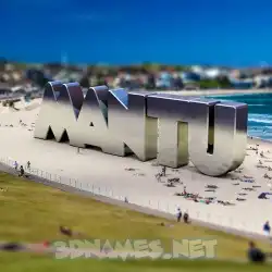 mantu in Bondi Beach style - 3D name wallpaper