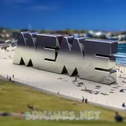 meme in Bondi Beach style - 3D name wallpaper