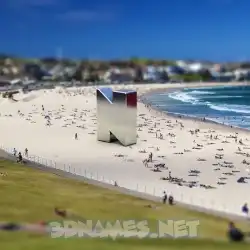 n in Bondi Beach style - 3D name wallpaper