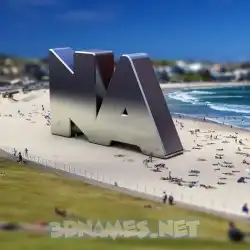 na in Bondi Beach style - 3D name wallpaper