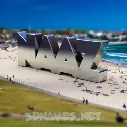 naaz in Bondi Beach style - 3D name wallpaper