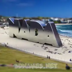 nada in Bondi Beach style - 3D name wallpaper