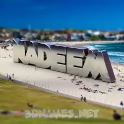 nadeem in Bondi Beach style - 3D name wallpaper