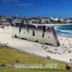 nadia in Bondi Beach style - 3D name wallpaper