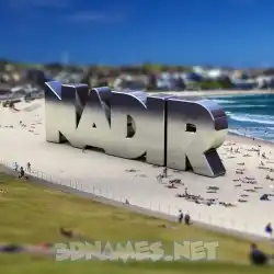 nadir in Bondi Beach style - 3D name wallpaper