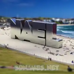 nael in Bondi Beach style - 3D name wallpaper