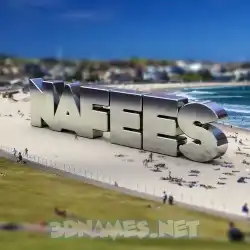 nafees in Bondi Beach style - 3D name wallpaper