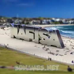nafisa in Bondi Beach style - 3D name wallpaper