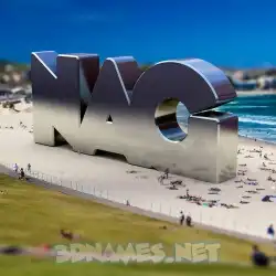 nag in Bondi Beach style - 3D name wallpaper