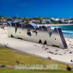 nagma in Bondi Beach style - 3D name wallpaper