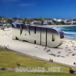 nahid in Bondi Beach style - 3D name wallpaper