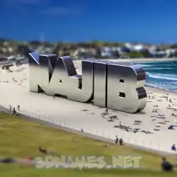 najib in Bondi Beach style - 3D name wallpaper