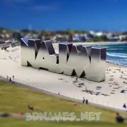 najmi in Bondi Beach style - 3D name wallpaper