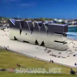 name in Bondi Beach style - 3D name wallpaper