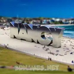 nancy in Bondi Beach style - 3D name wallpaper