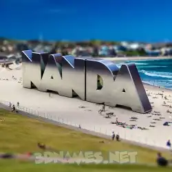 nanda in Bondi Beach style - 3D name wallpaper