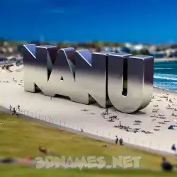 nanu in Bondi Beach style - 3D name wallpaper