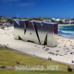 navi in Bondi Beach style - 3D name wallpaper