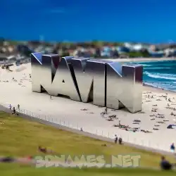 navin in Bondi Beach style - 3D name wallpaper