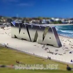 navya in Bondi Beach style - 3D name wallpaper