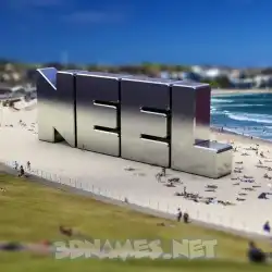neel in Bondi Beach style - 3D name wallpaper