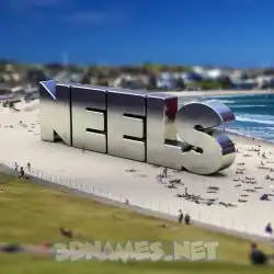 neels in Bondi Beach style - 3D name wallpaper