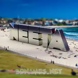 neeta in Bondi Beach style - 3D name wallpaper
